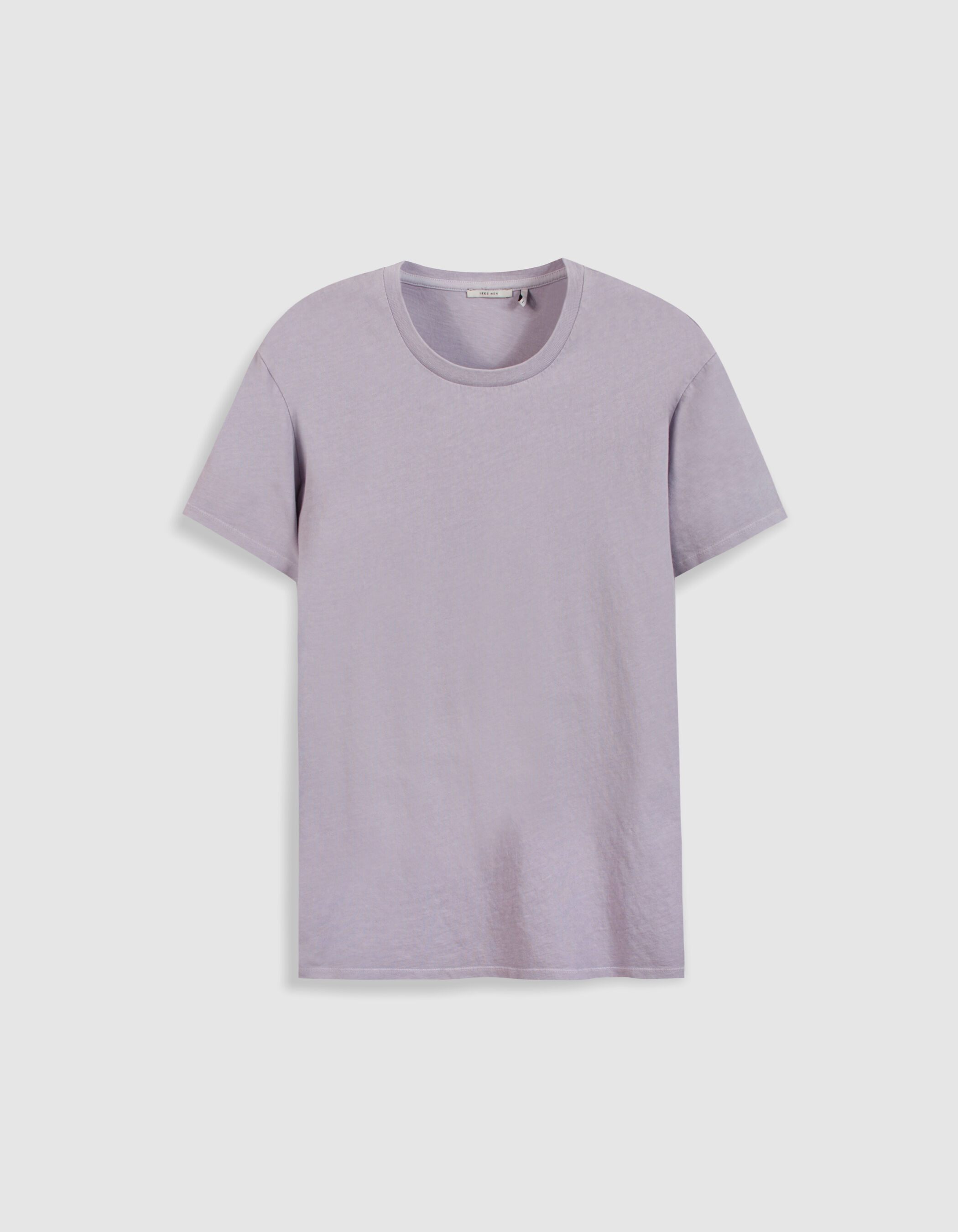 T-shirt col rond lilas coton bio Homme