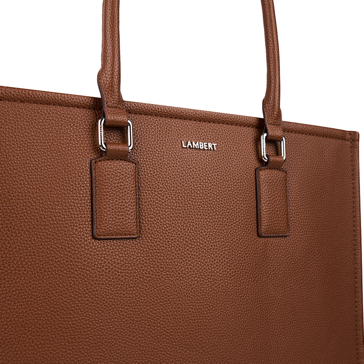 The Valentina – 2-in-1 Hazelnut Vegan Leather Tote Bag