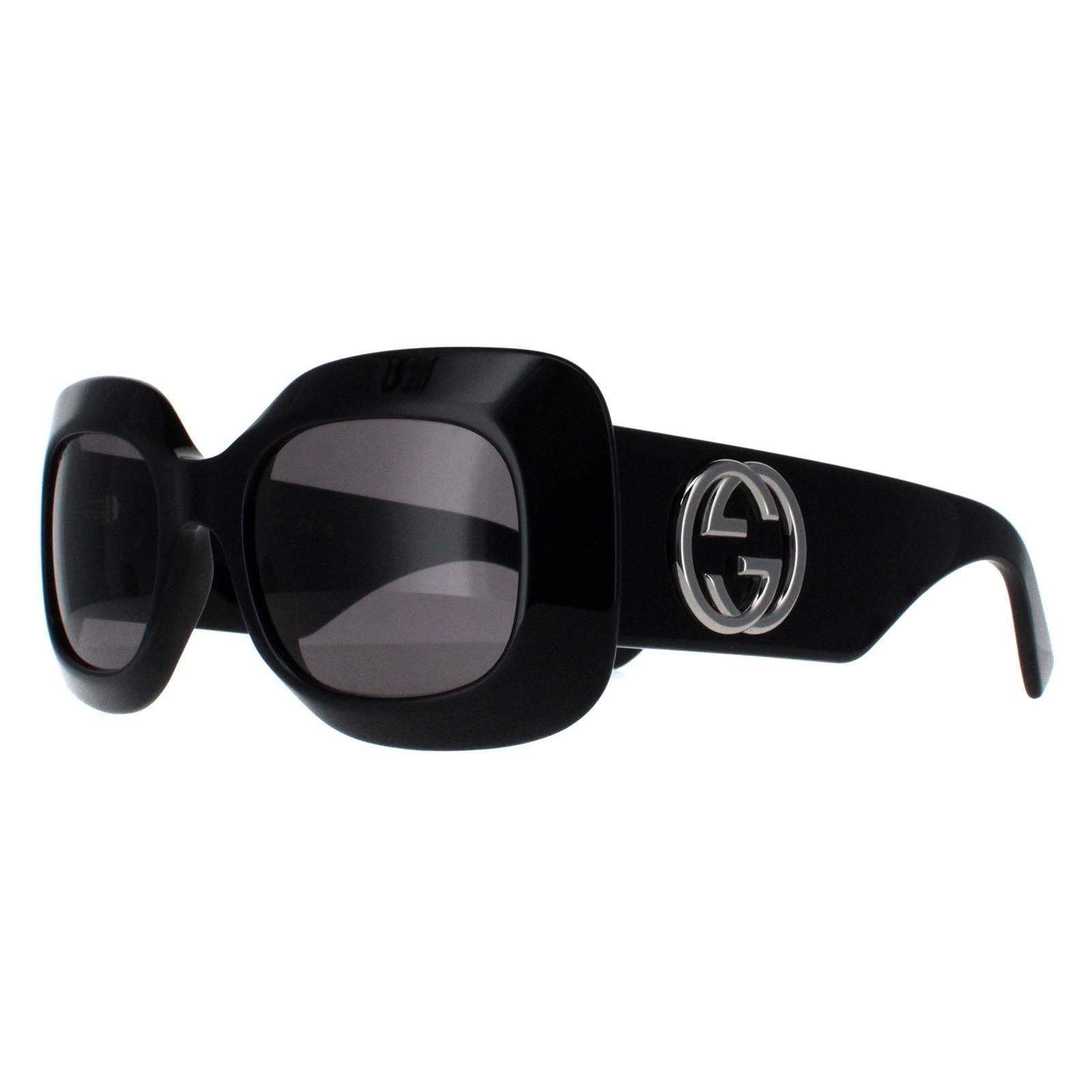 Gucci Square Black with Silver Grey GG1695S