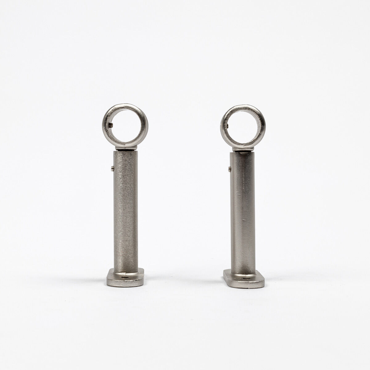 Conjunto 2 suportes prateados 90mm