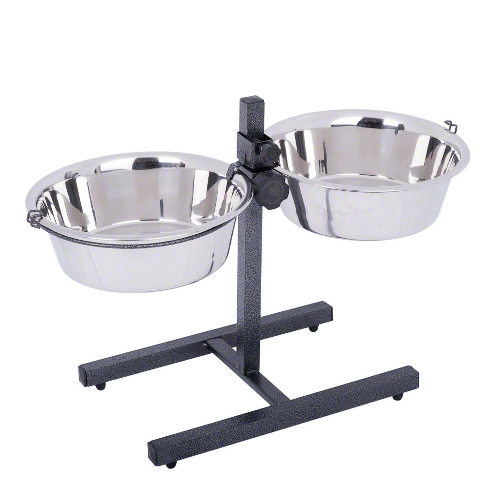 Dog Bowl Stand with 2 Stainless Steel Bowls