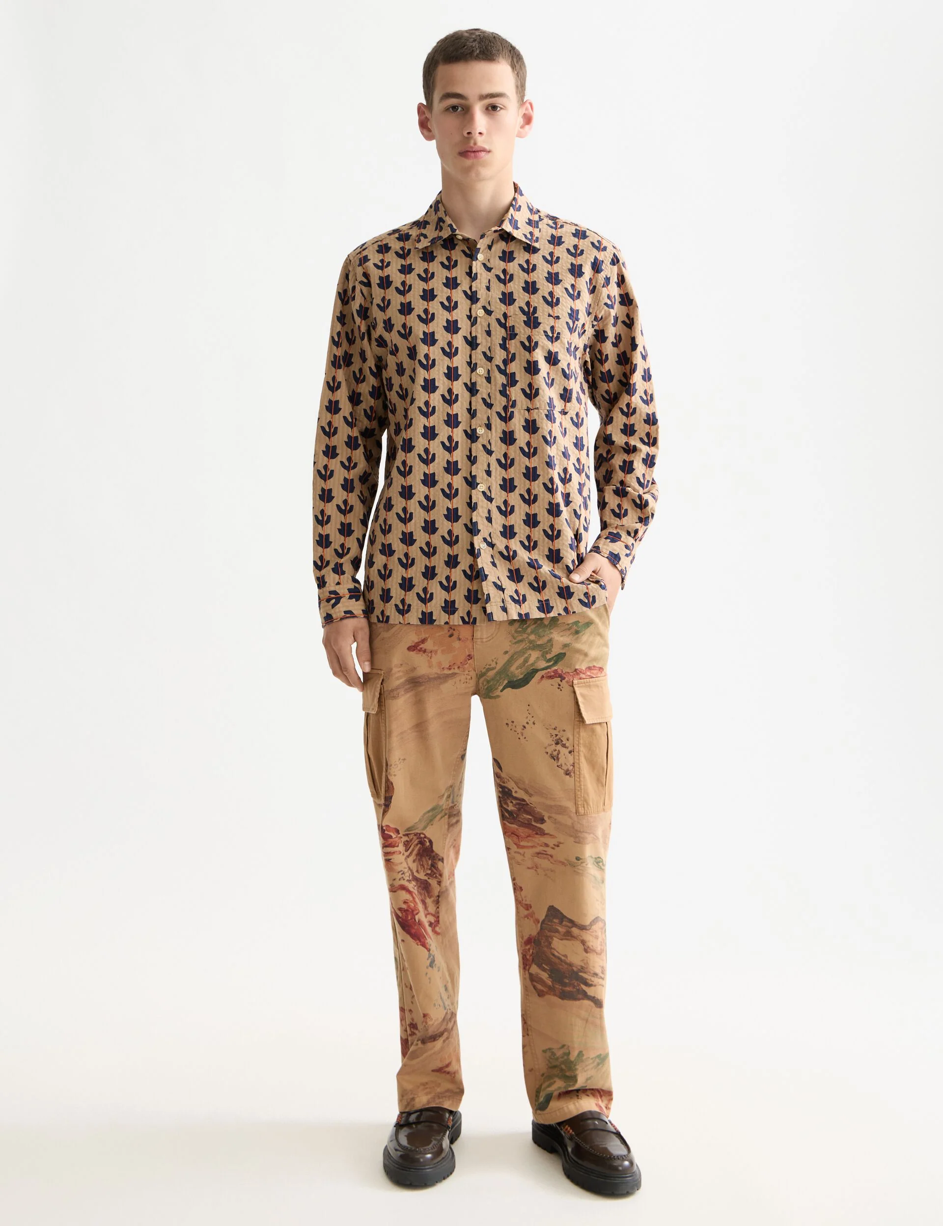 Structured printed shirt