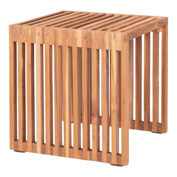 STOLIK KAWOWY Pego kwadratowy 40 cm Z DREWNA TEKOWEGO