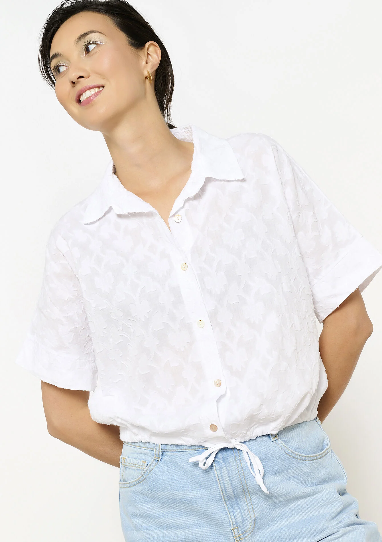 Blouse met strikdetail