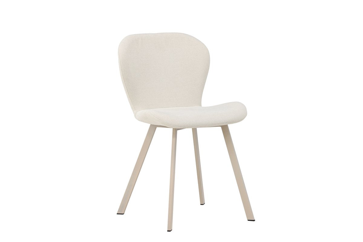 Rebellenclub Eetkamerstoel Nesna - Set van 2 - Beige met beige poten