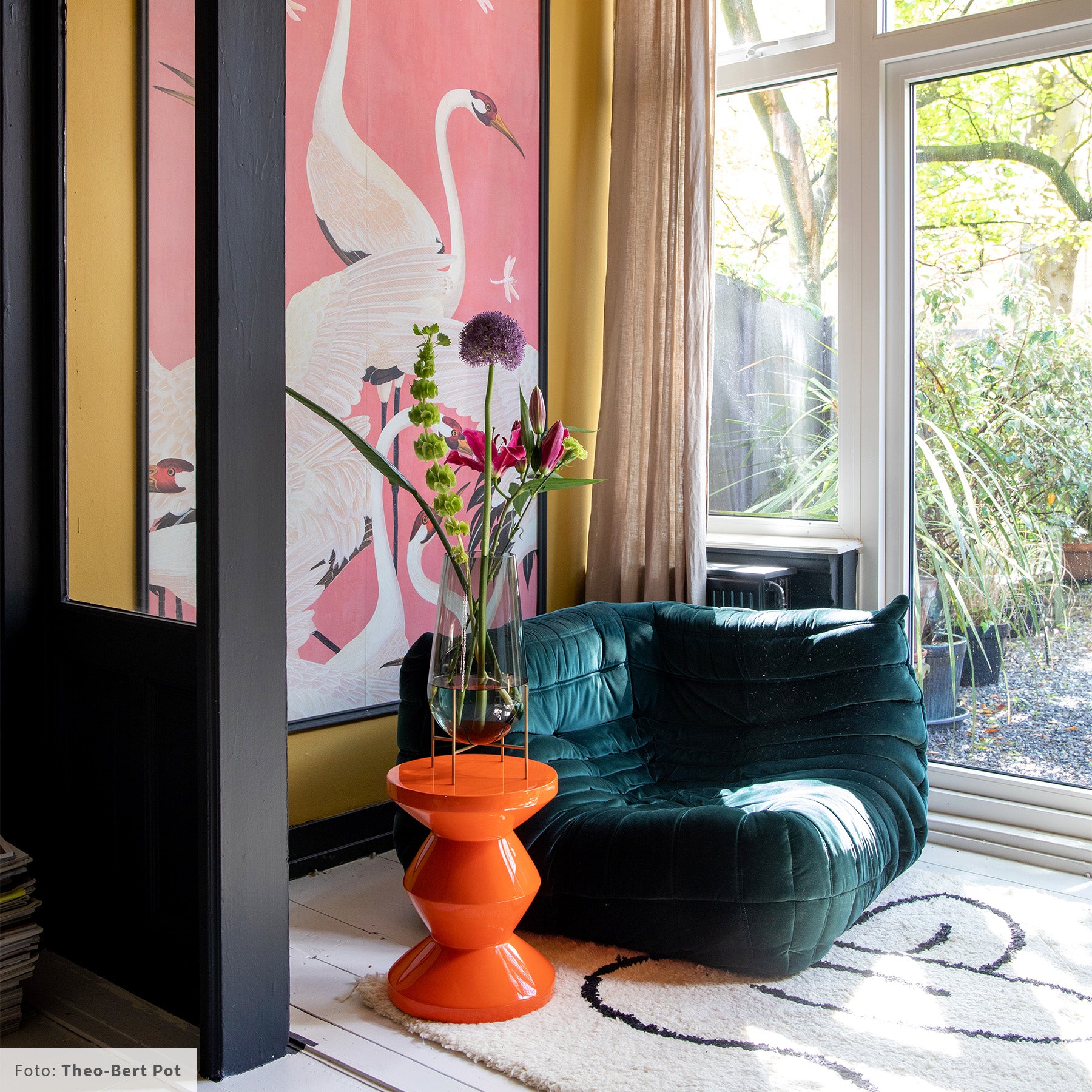 POLSPOTTEN Zig Zag Bijzettafel - Oranje