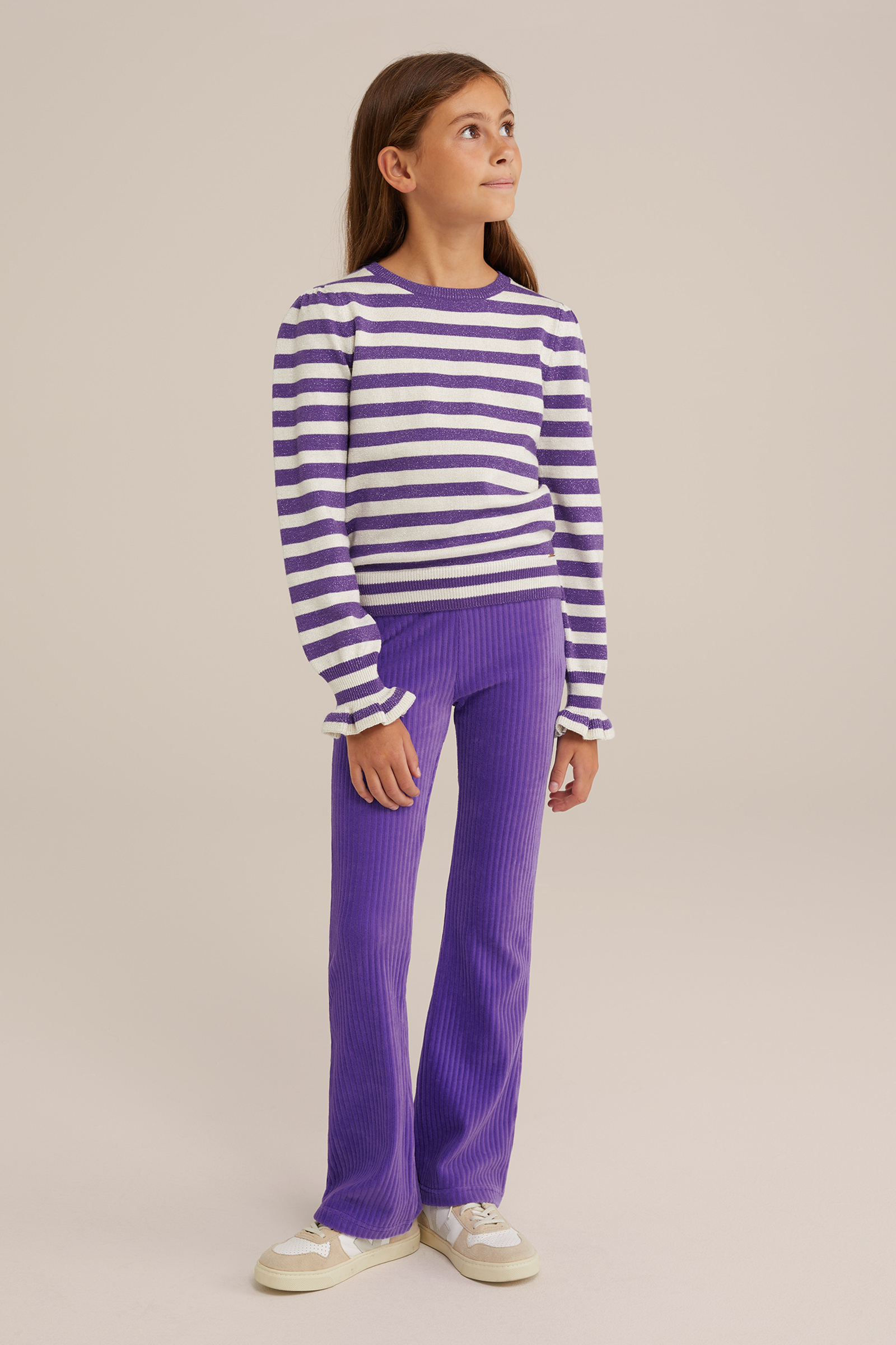 Meisjes gebreide trui met print