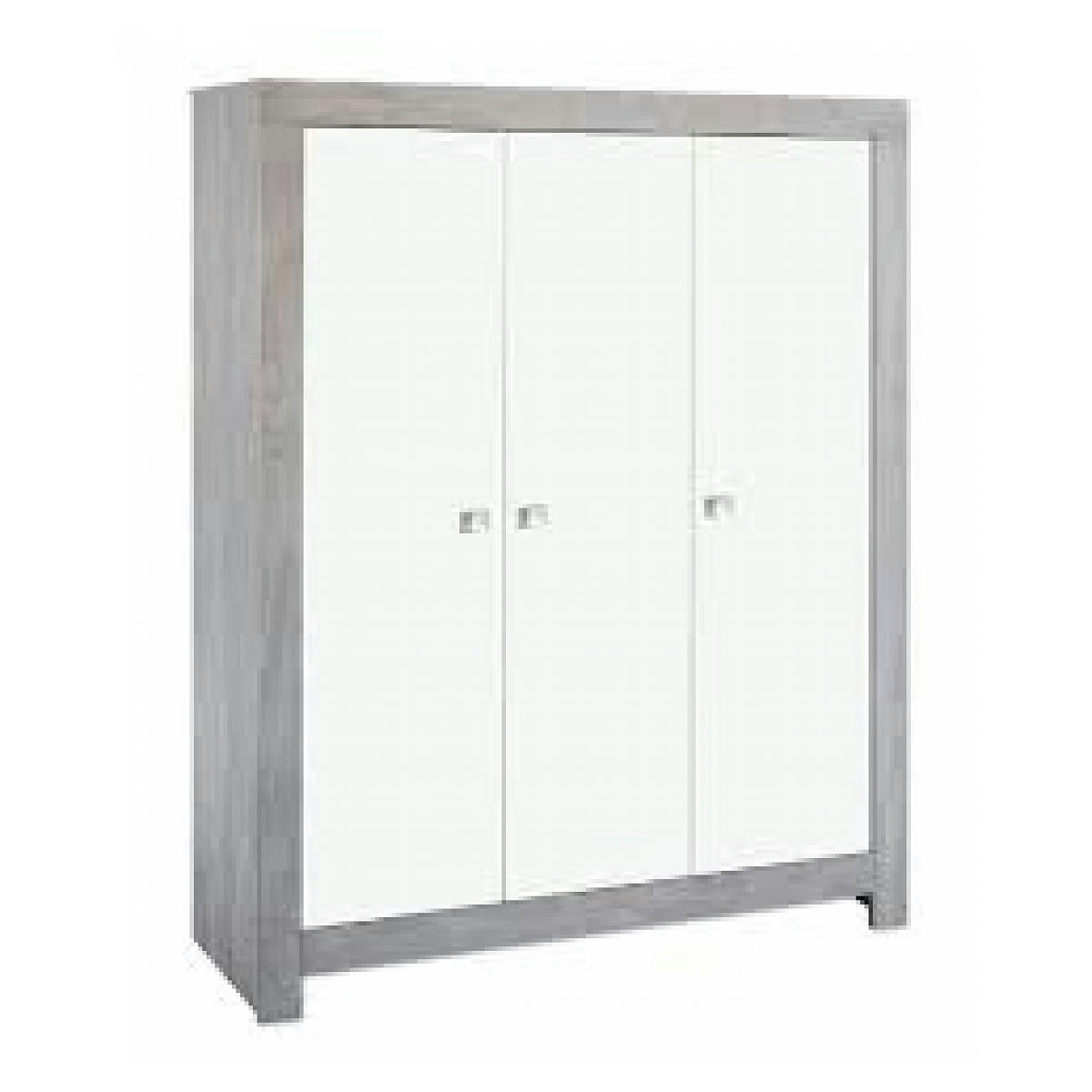 NORDIC DRIFTWOOD - Armoire enfant 3 portes gris et blanc