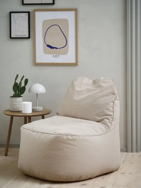 Sækkestol BANDHOLM 75x100x90 beige stof