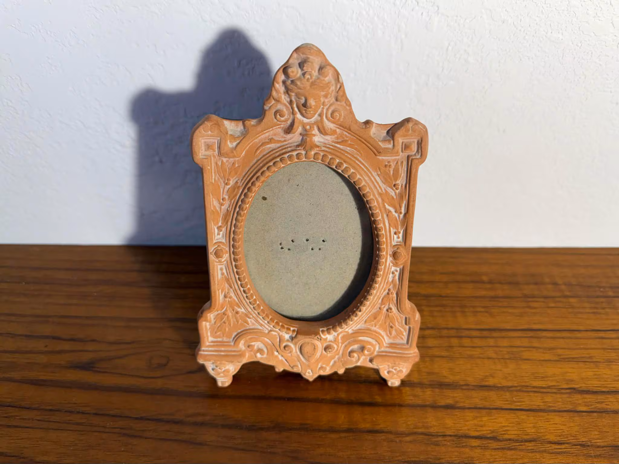 Rosenthal Netter Terracotta Baroque Picture Frame and Two Angel Candleholders