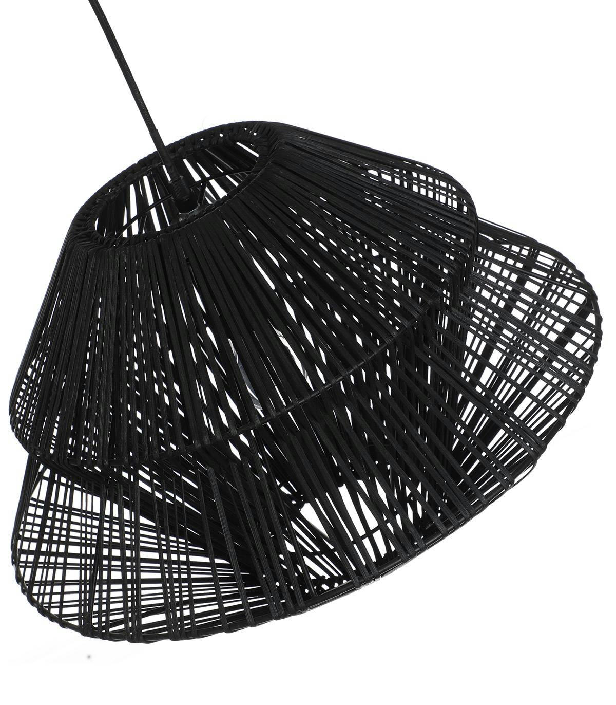ANOKI - Suspension en rotin noir d. 45 cm