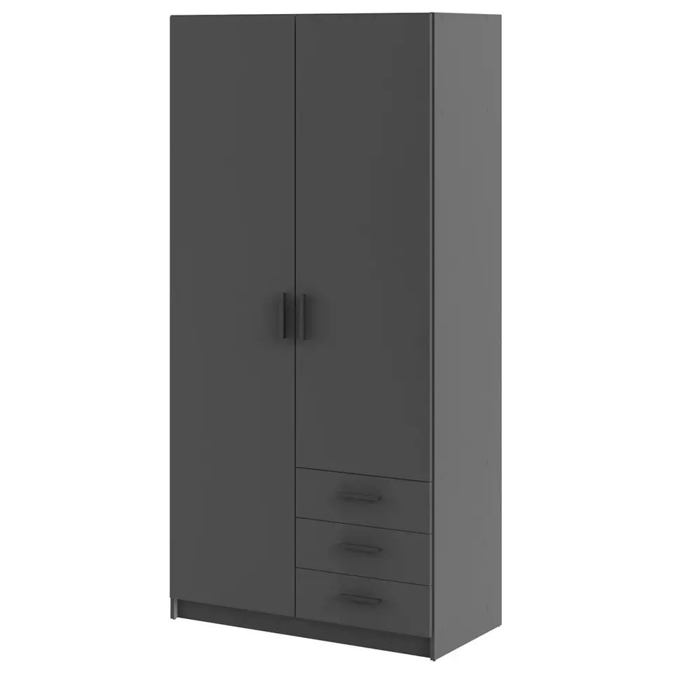 Kledingkast Sprint 2-deurs - antracietkleur - 200x98,5x50 cm