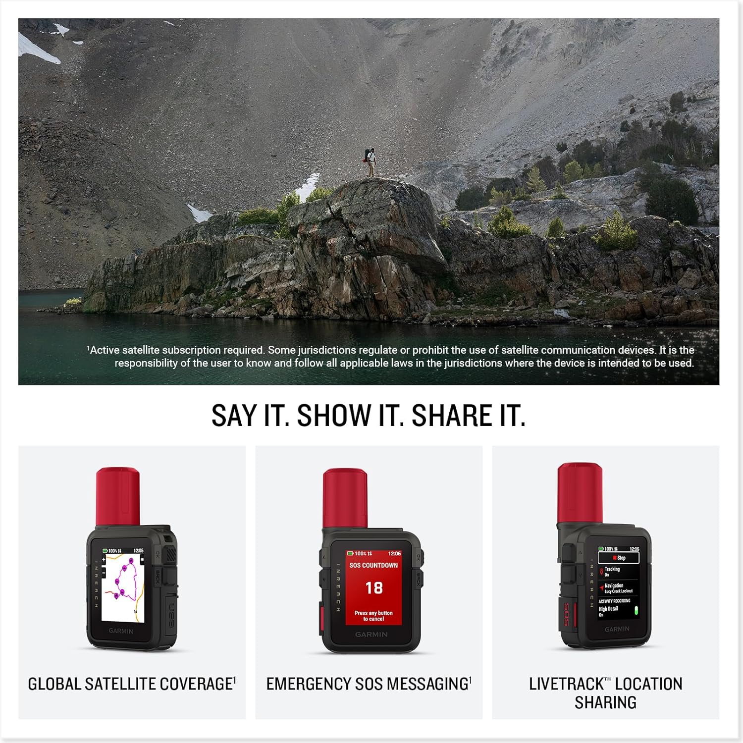 Garmin inReach® Mini 3 Plus  Rugged Global Satellite Communicator with Touchscreen Texting  Photo & Voice Messaging  Emergency SOS Messages & Battery Up to 350 Hours with 10-min inReach® Tracking