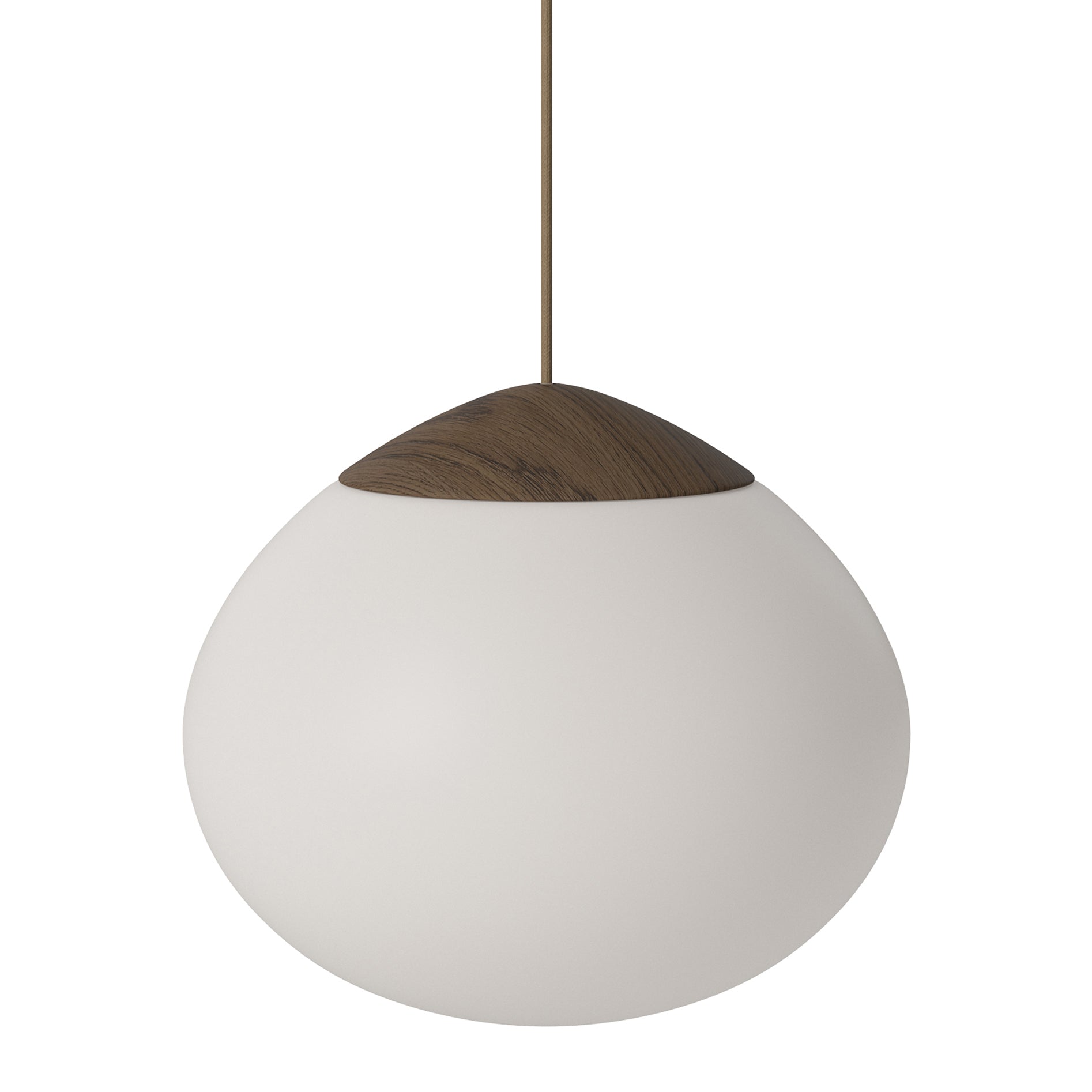 Bolia Acorn Hanglamp Ø 32 cm - Opaalglas - Donker Eiken