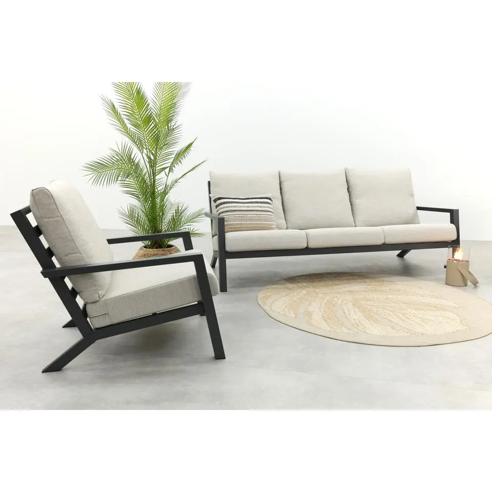 VDG Boston stoel-bank (3-zits) loungeset - 3-delig