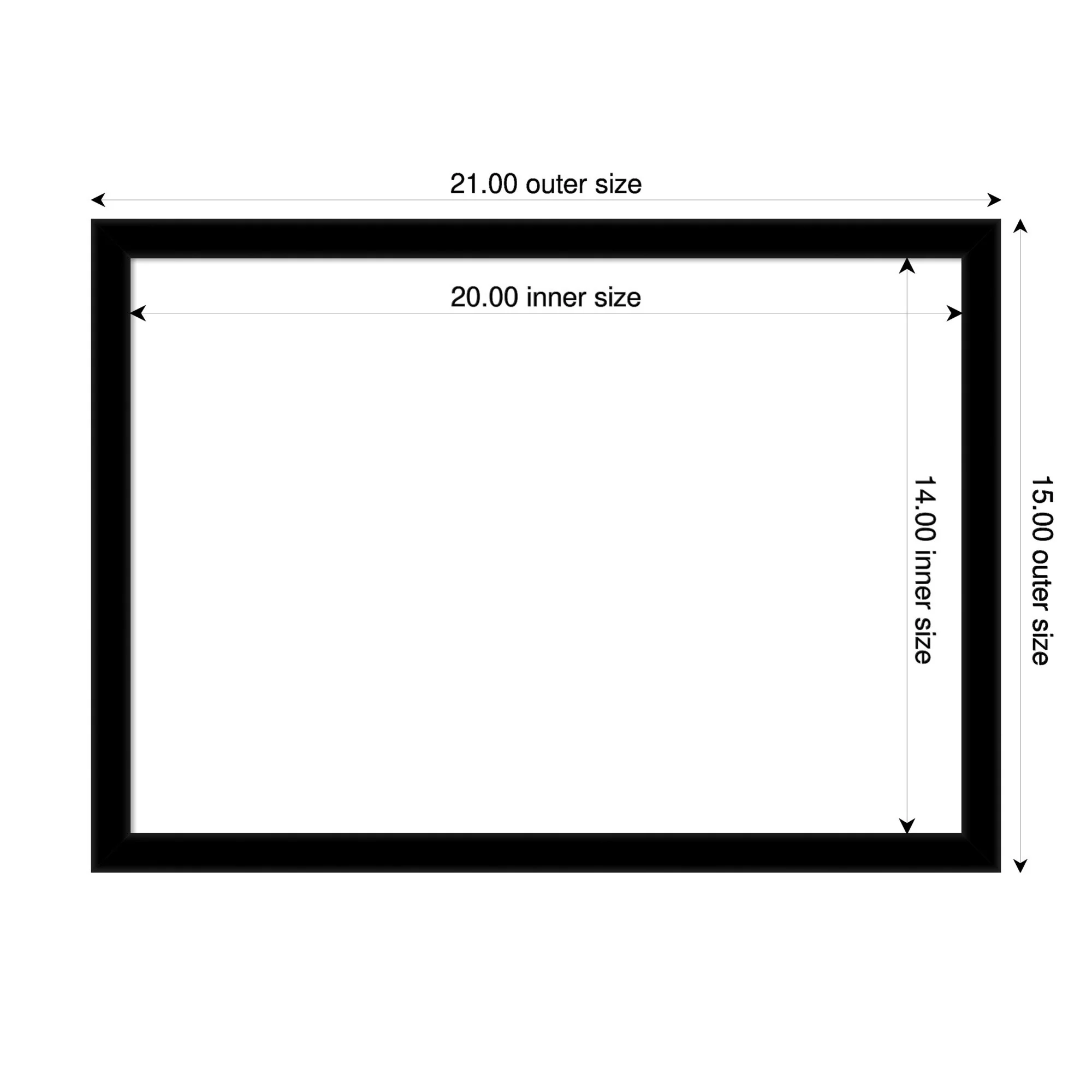 Amanti Art Jet Black Framed Dry Erase Magnetic Board