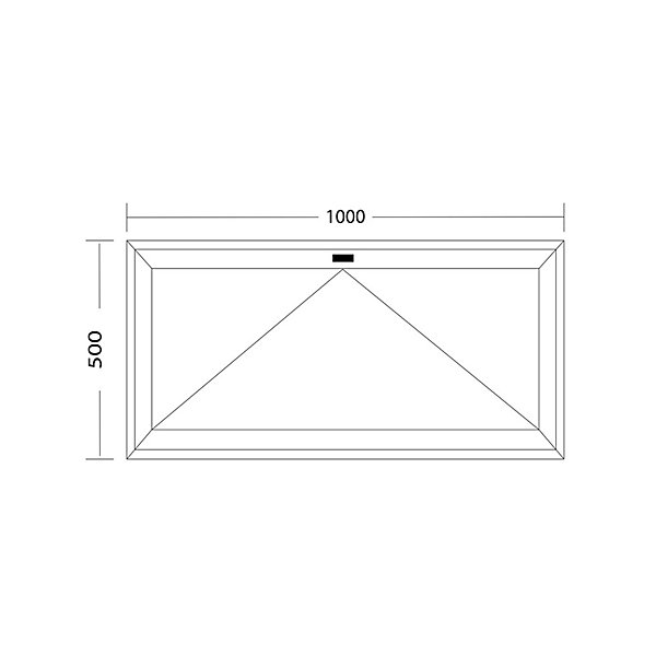 Fenêtre de cave soufflet PVC anthracite et blanc L 1000mm x H 500mm ouvrant haut