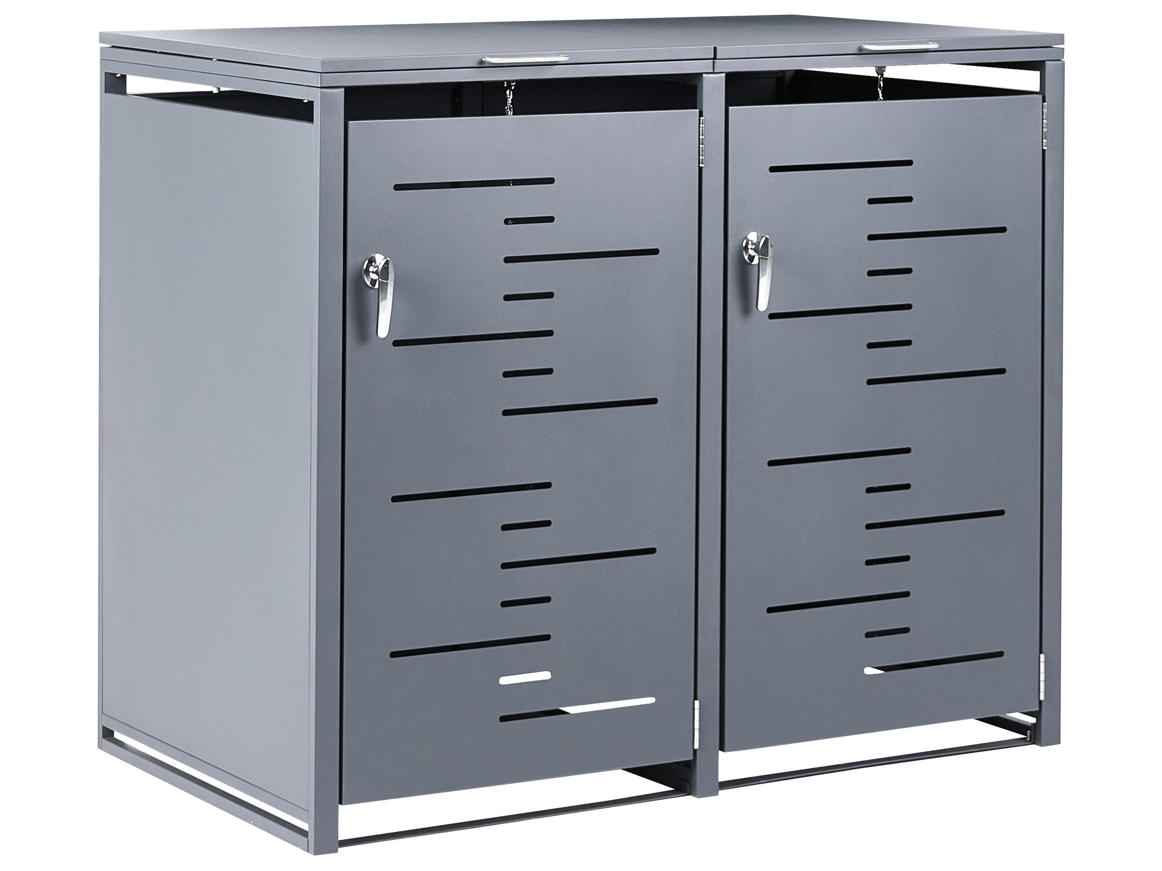 Trash Bin Cover 240 L PERISSA Metal Dark Grey