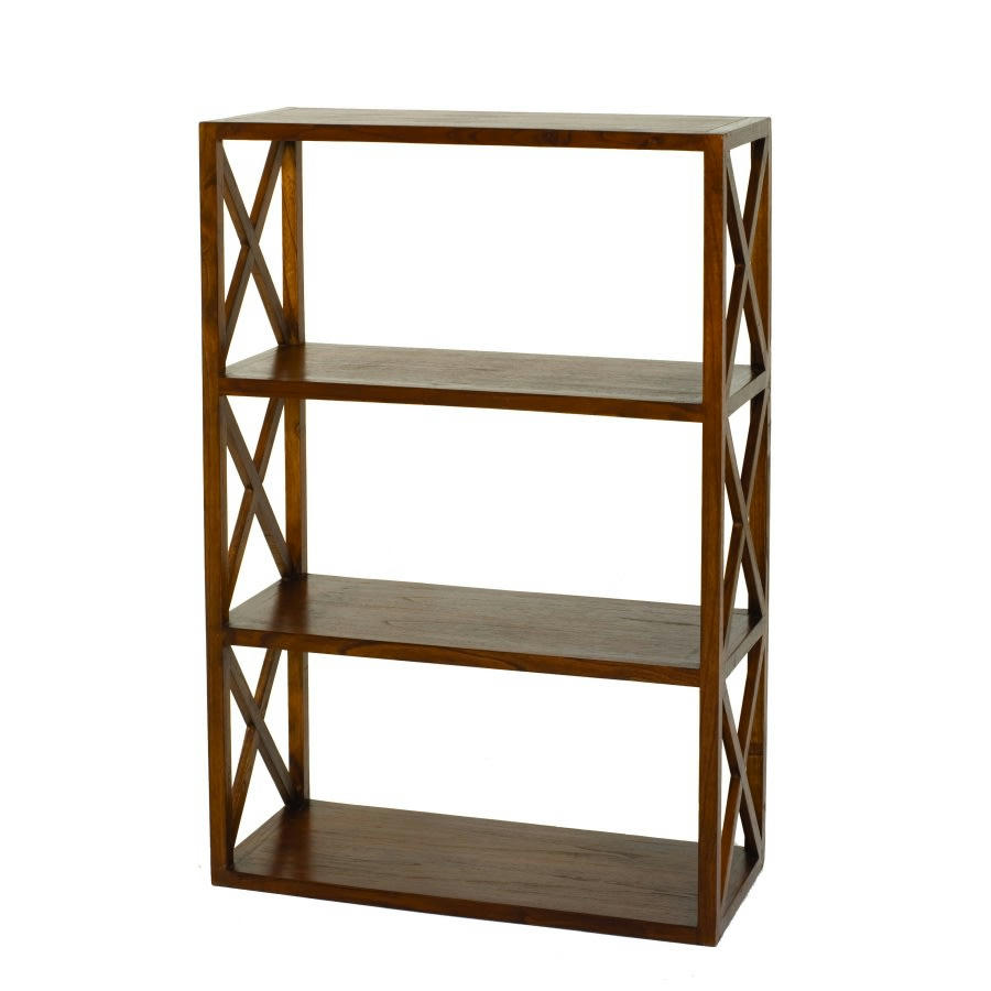 EDEN - Etagère croisillons 3 niveaux en mindi