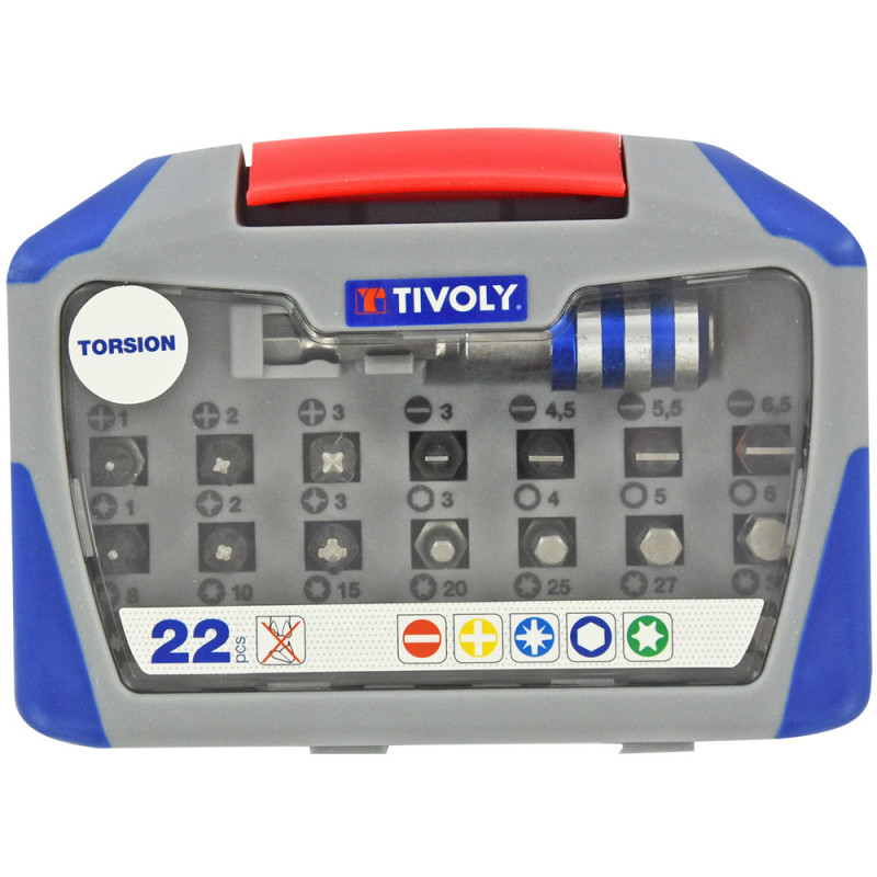Set d'embouts de vissage Torsion 22 pièces TIVOLY