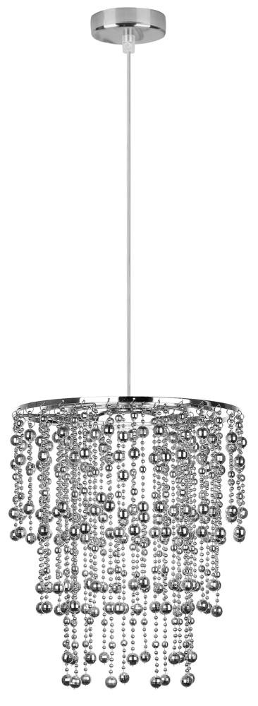Lampa wisząca RONI 1x60w e27 abażur chromowy