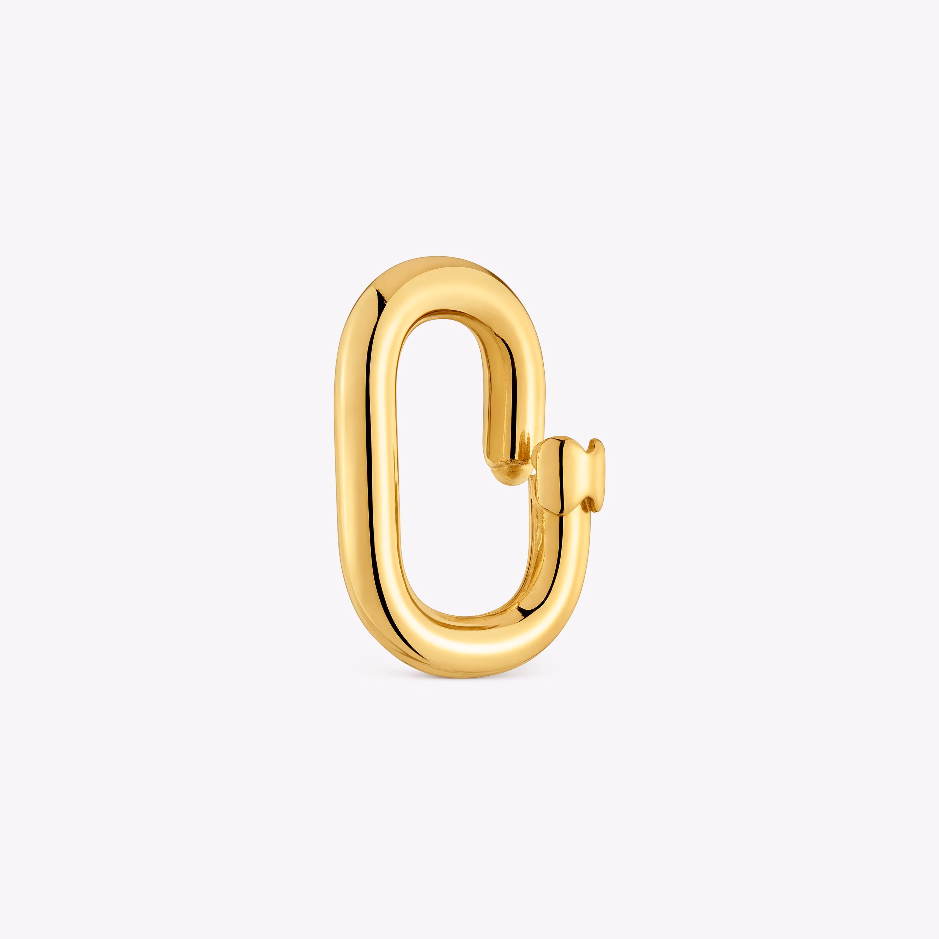 Anilla mediana con baño de oro 18 kt sobre plata Hold Oval