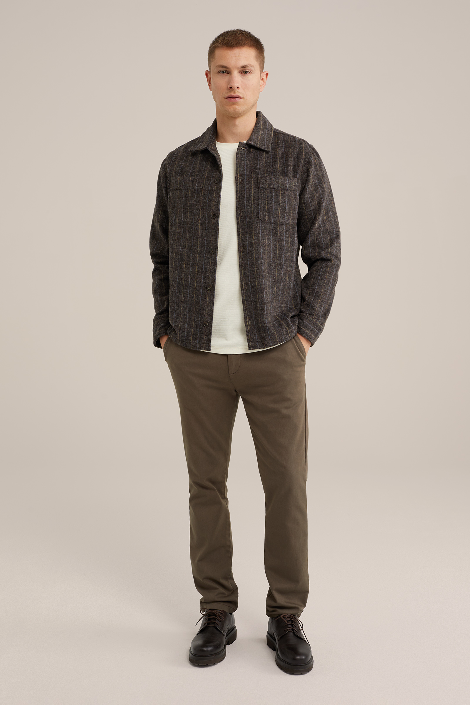 Heren Regular fit T-shirt met structuur