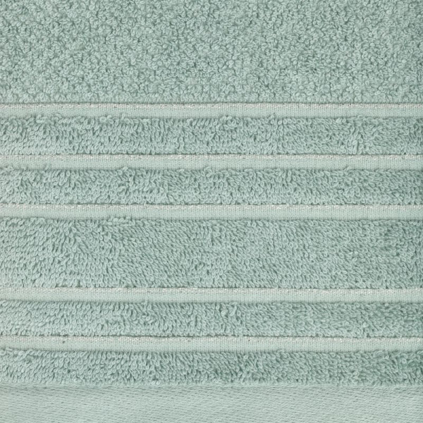 Ręcznik Glory 3 50x90 miętowy z welurową bordiurą i błyszczącą nicią