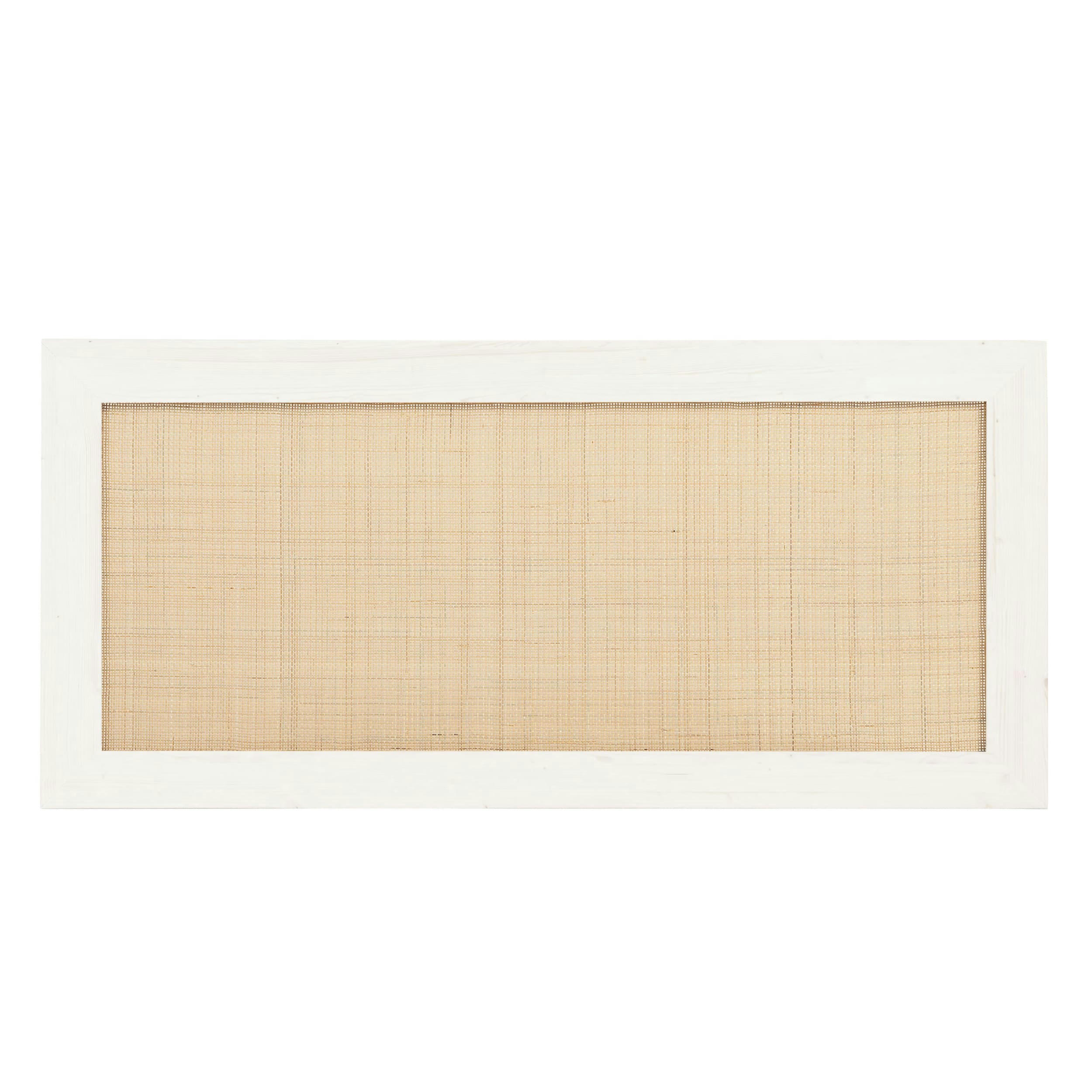 TAYEN - Tête de lit en bois d'épicéa de couleur blanc pour lit 160 cm