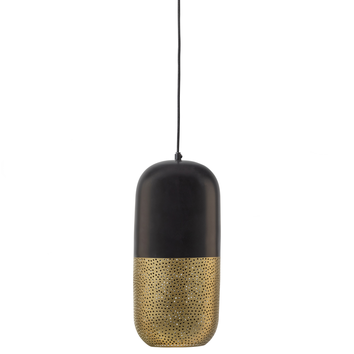 WOOOD hanglamp Tirsa - Metaal - Zwart/Brass - 46x20x20