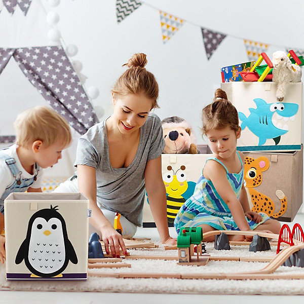 Boîte de rangement en tissu pour enfant 