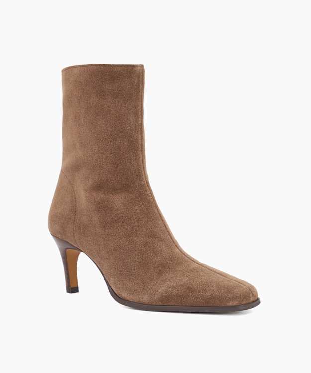 Ohtily Mink - Suede Heeled Ankle Boots