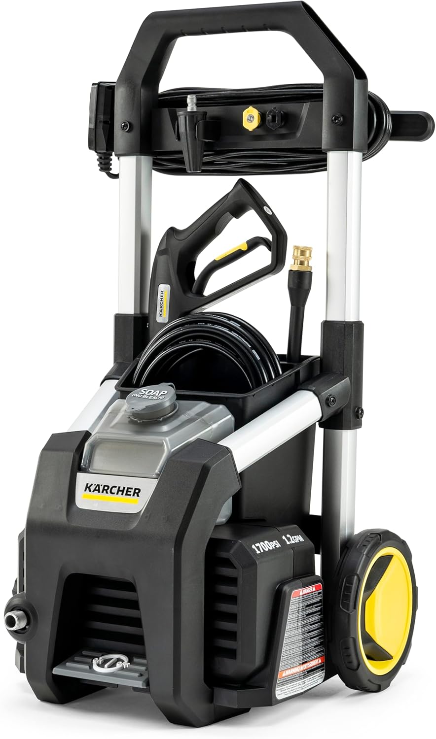 Kärcher Pressure Washer K1700B  CETA Certified  3 Spray Nozzles  Detergent Tank  for Cars  Driveways  Siding  Patios  1.2 max. GPM