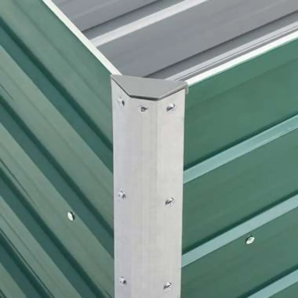 vidaXL - Verhoogde Tuinbak - Groen - Staal - 240 x 40 x 77 cm