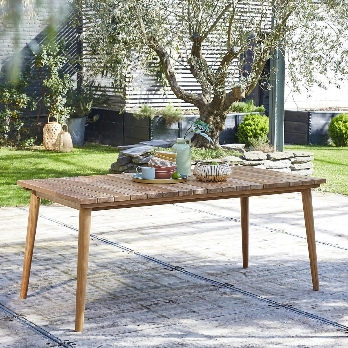 MIDLAND - Table de jardin en teck massif 6/8 pers.