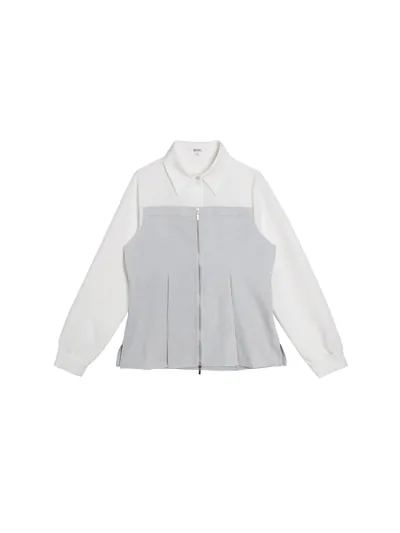 Faux Two-piece Patchwork Shirt - 25WDT322C