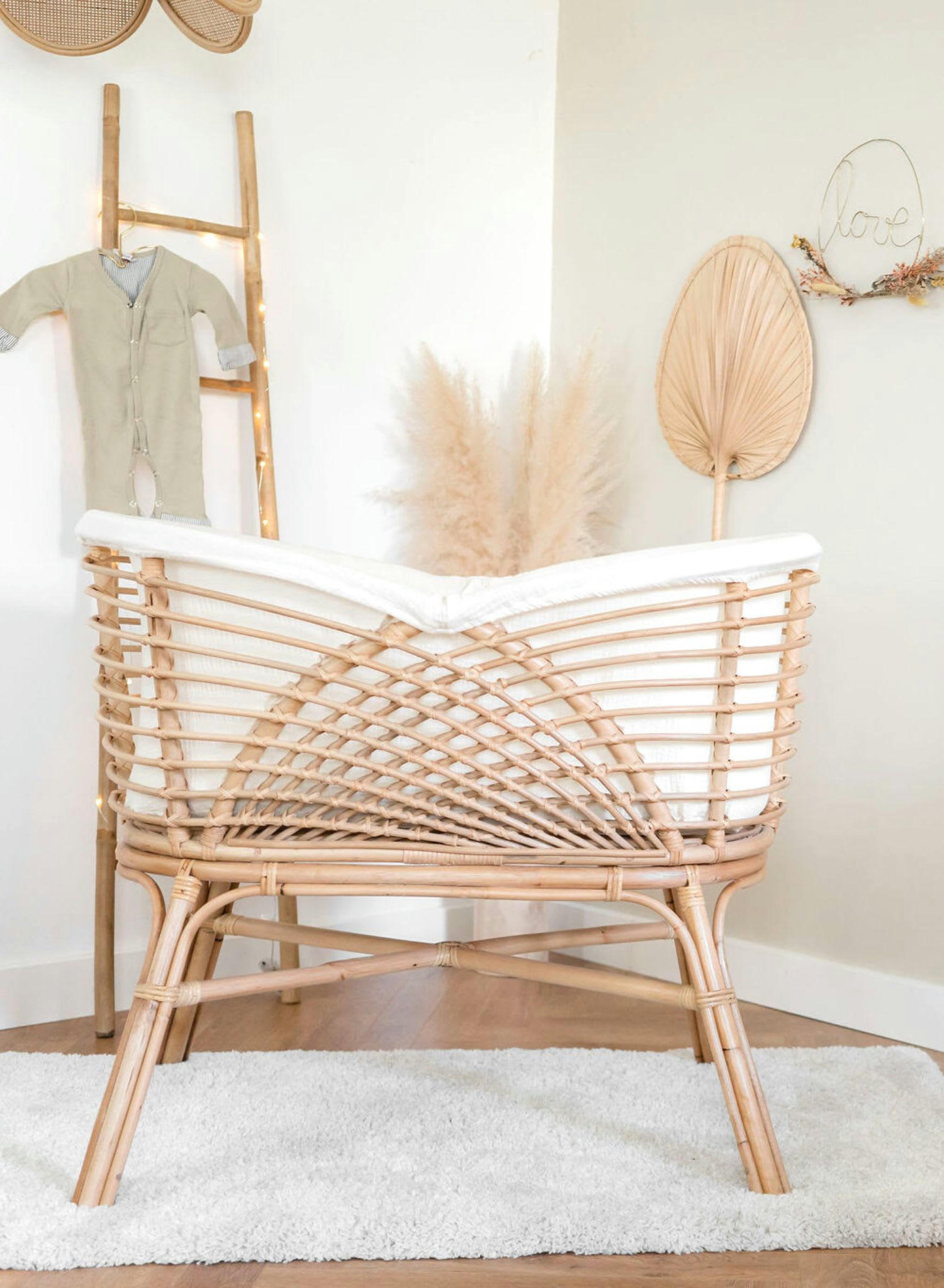 Raja - Berceau bébé en rotin naturel