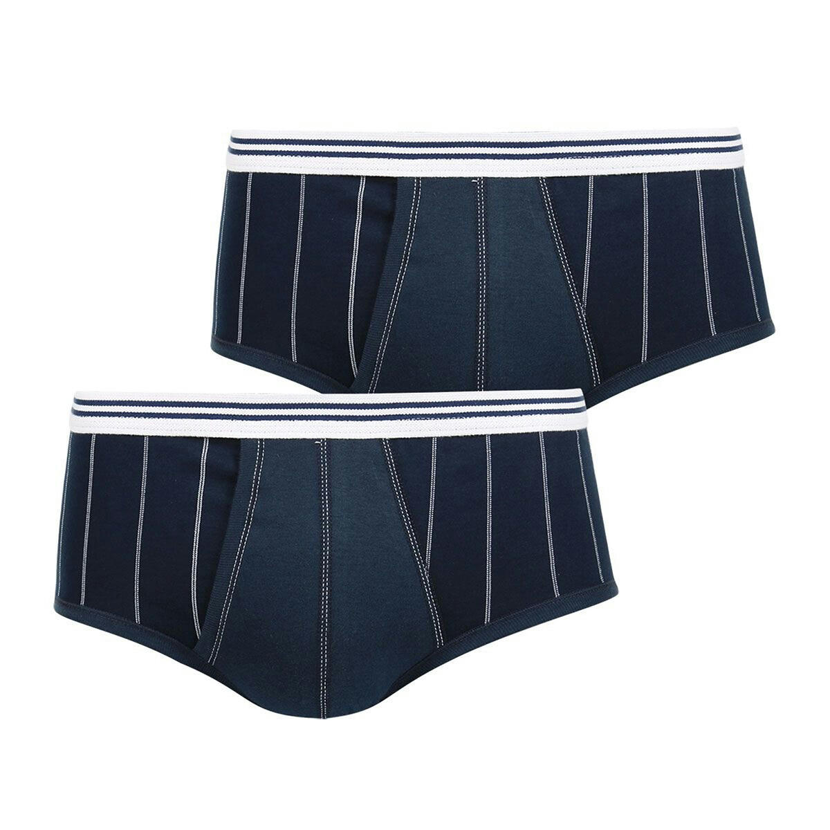 Lot de 2 slips ouvert coton mercerisé