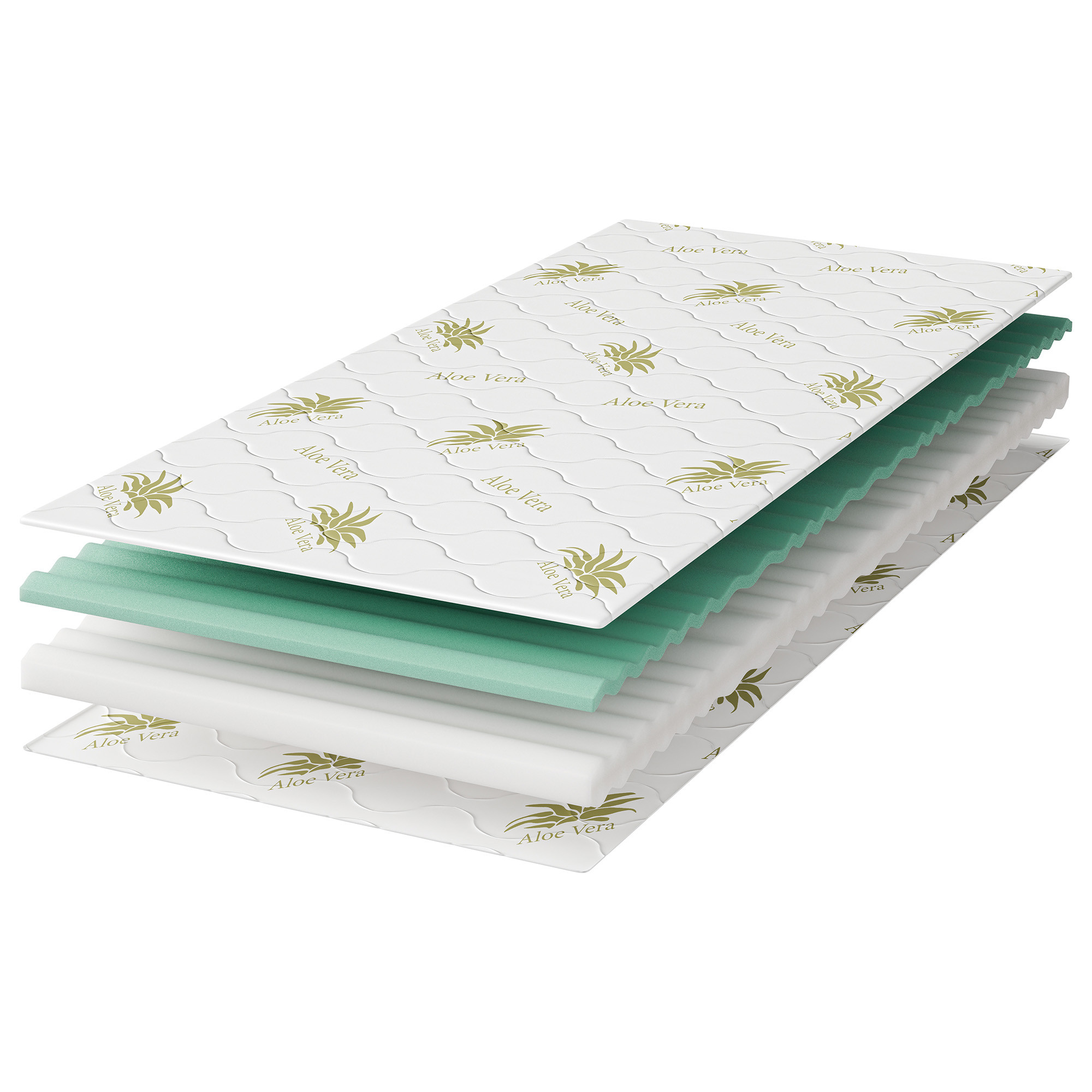 Materac piankowy 80x200 AISHA Aloe Vera dwustronny, H2/H3, antyalergiczny