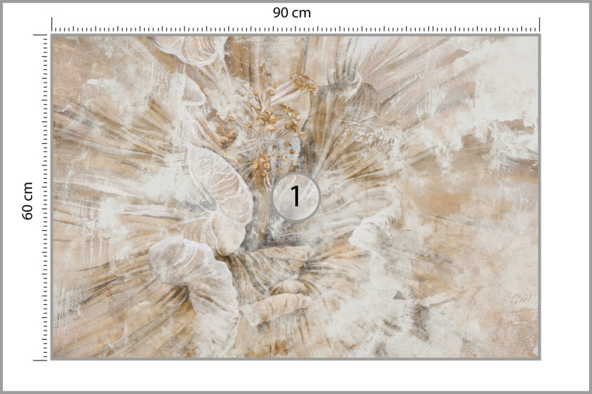 Fototapeta Abstrakcyjny Kwiat Na Betonie 90x60cm