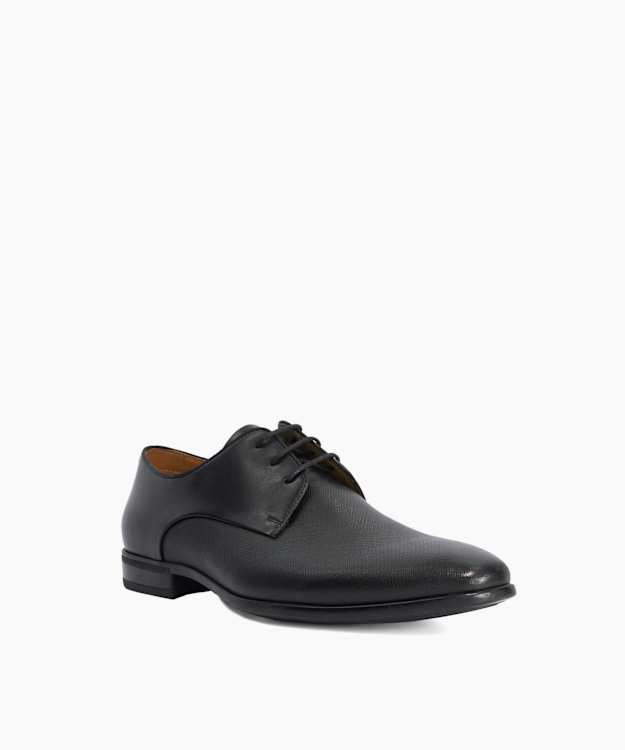 Saffi Black - Leather Lace-Up Shoes