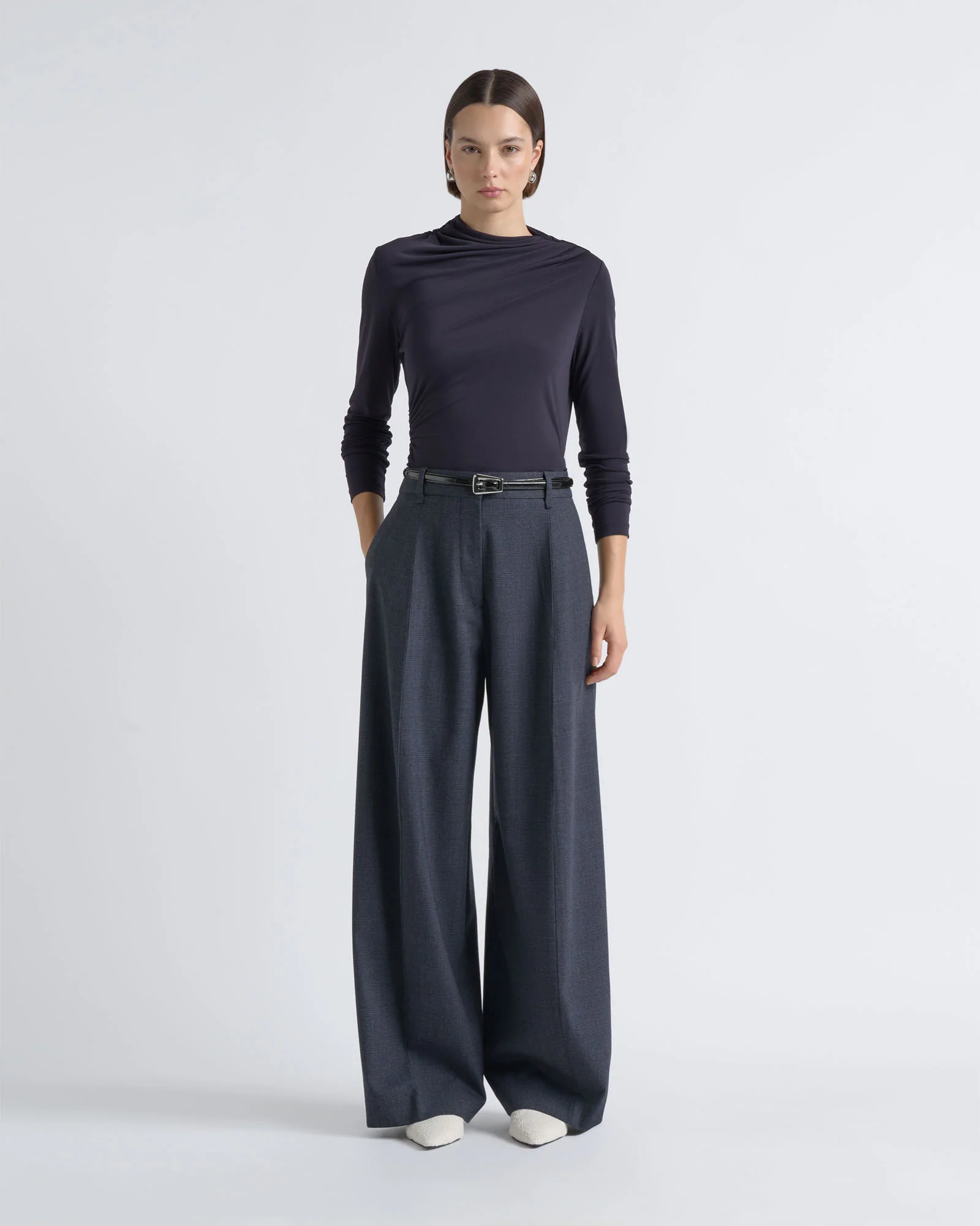 Check High Waisted Pant
