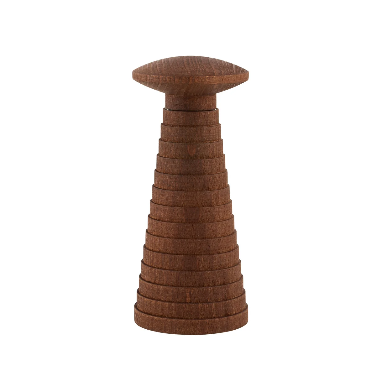 Alessi - Yucatan Salz-/Pfeffer- und Gewürzmühle, Buche braun gebeizt