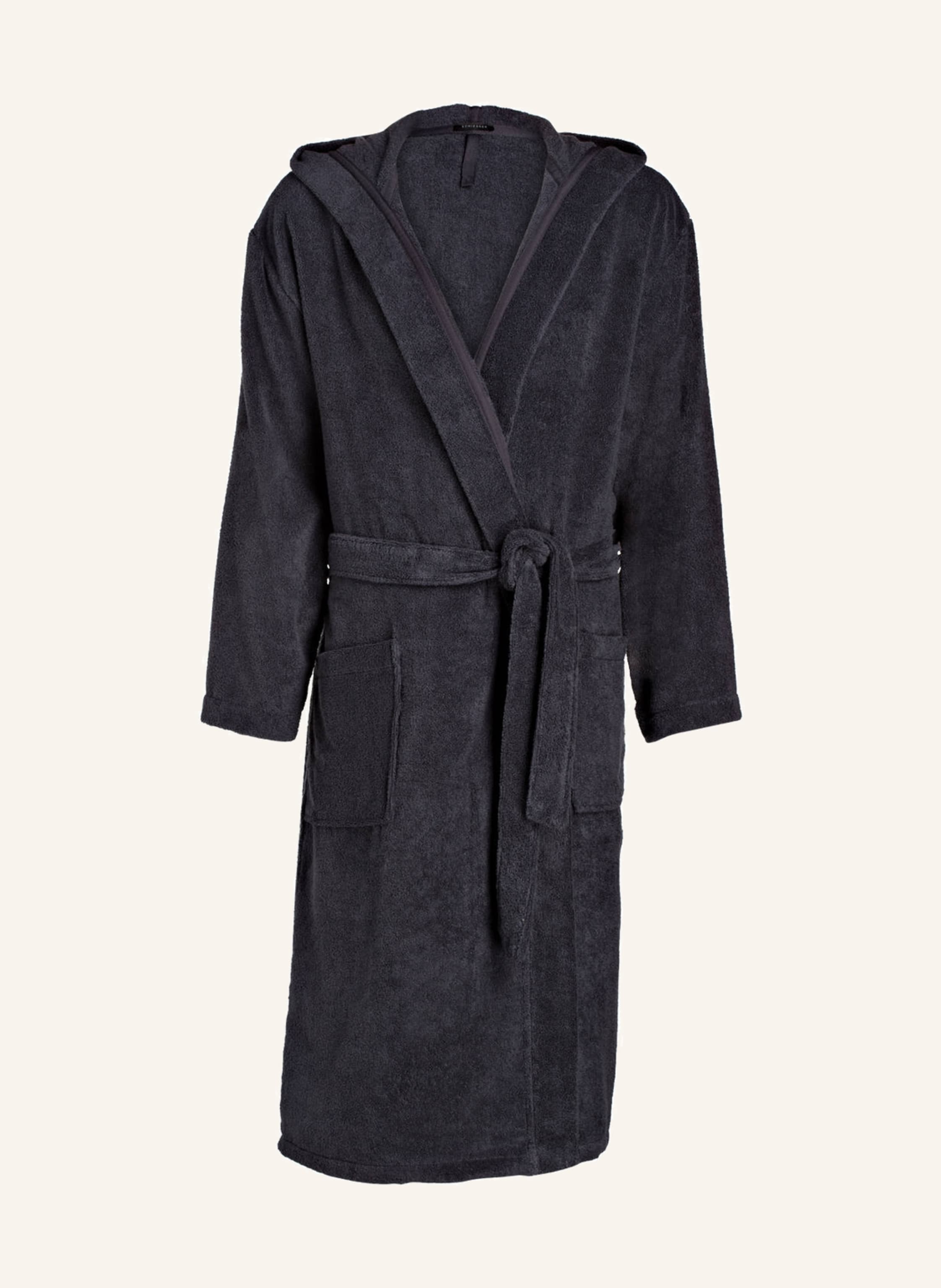 SCHIESSER Herren-Bademantel ESSENTIALS mit Kapuze