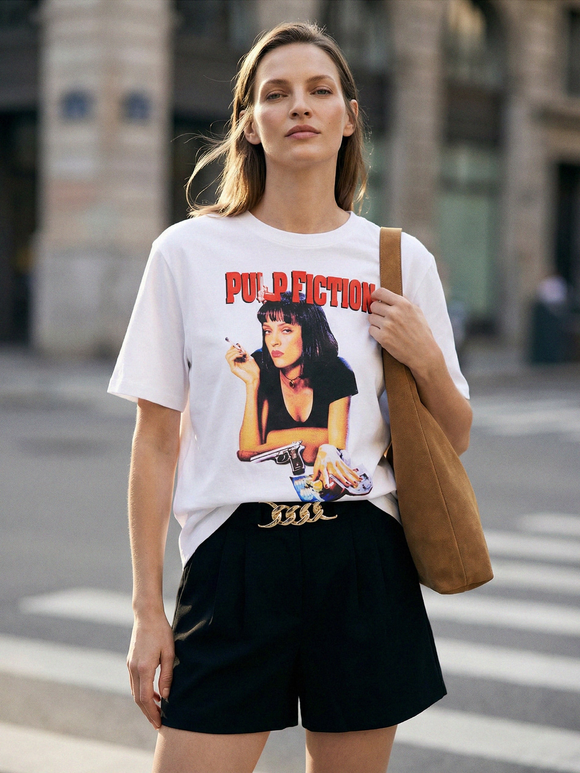Bawełniana koszulka z nadrukiem Pulp Fiction
