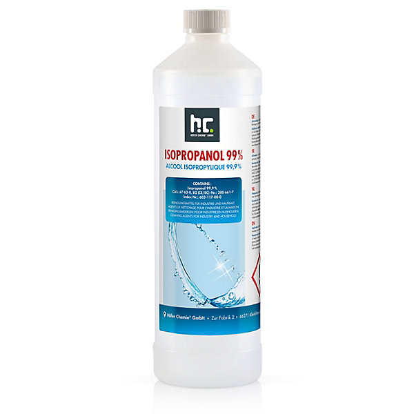 Isopropanol 99,9% 24 x 1 L - Alcool Ispopropylique Pour Nettoyer Et Dégraisser - Solvant Puissant - Polyvalent
