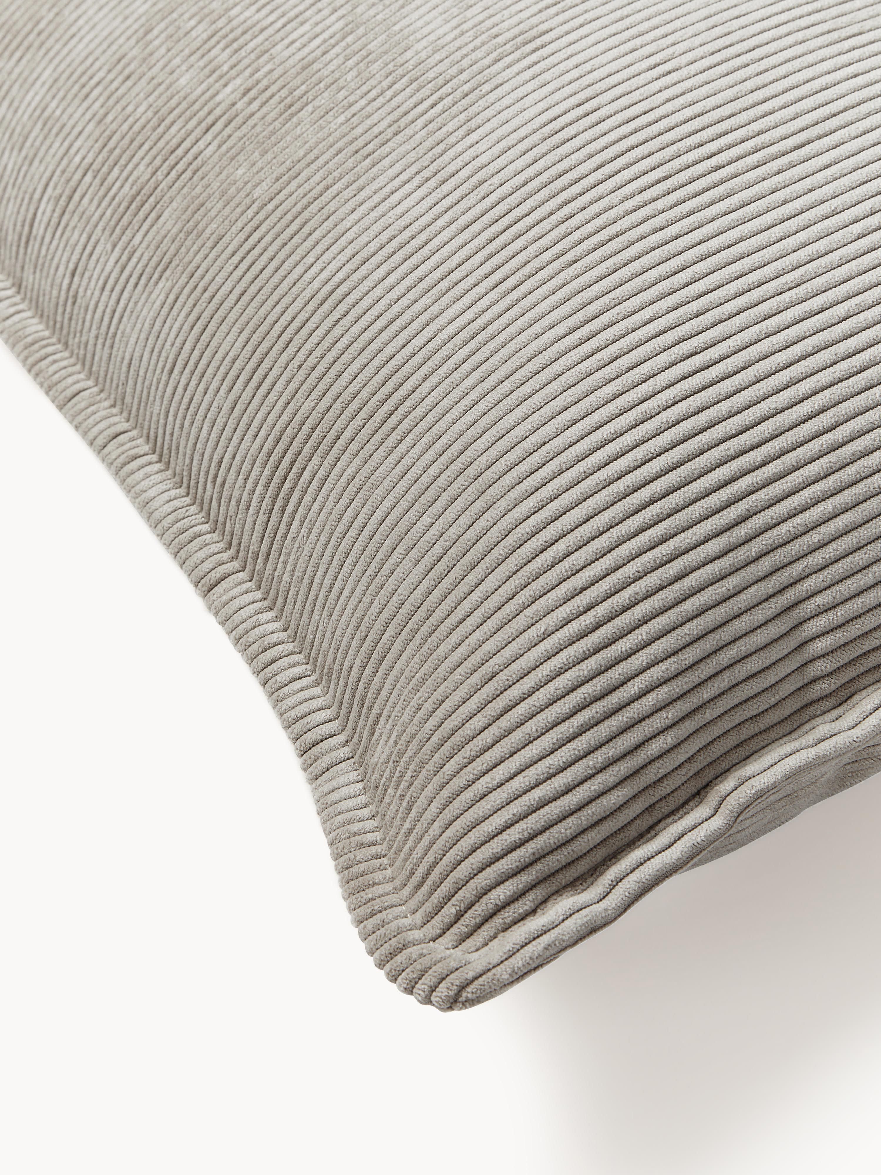 Großes Sofa-Kissen Lennon aus Cord, 50 x 80 cm