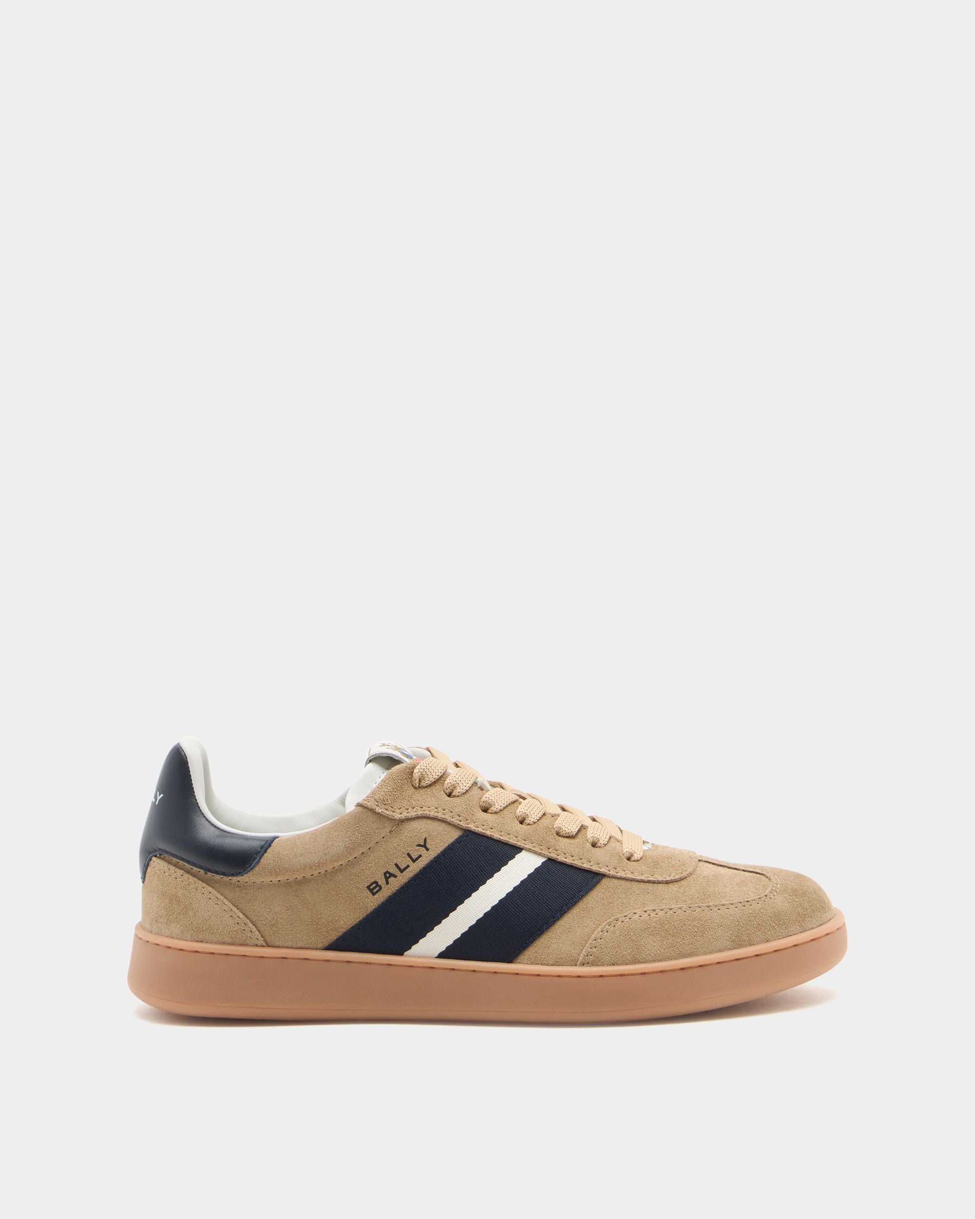 Retro Crest Sneaker Aus Braunem Veloursleder