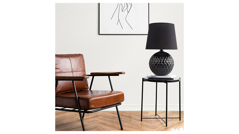 Lampa stołowa Santana szklana czarna