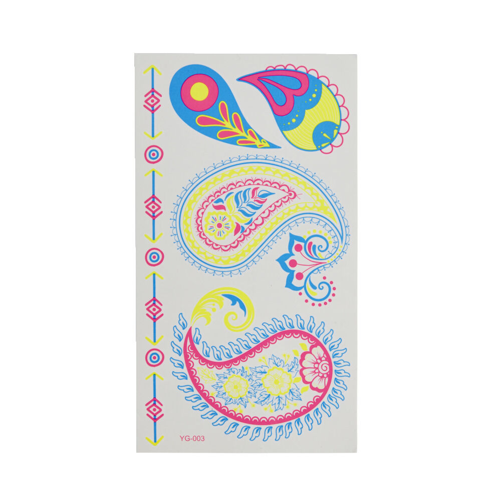 Tatouage enfant éphémère multicolore 3 feuillets (2 modèles)